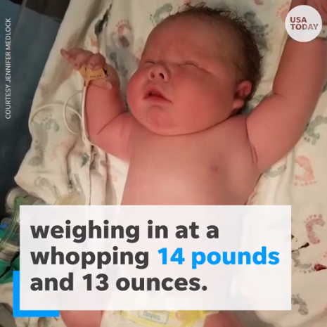 Bebelus de aproape 7 kg, nascut intr-un spital din SUA! Cum arata baietelul | Demamici.ro