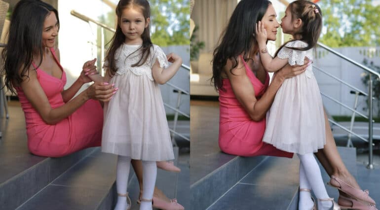 Ruxandra Luca se mândrește cu o păpușă de fată! Ava, mezina familiei, a împlinit 4 ani și a moștenit ochii albaștri ai bunicilor ei